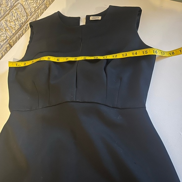 L'AGENCE Trapeze Black Backless A Line Dress Low Cut Keyhole - Picture 14 of 15